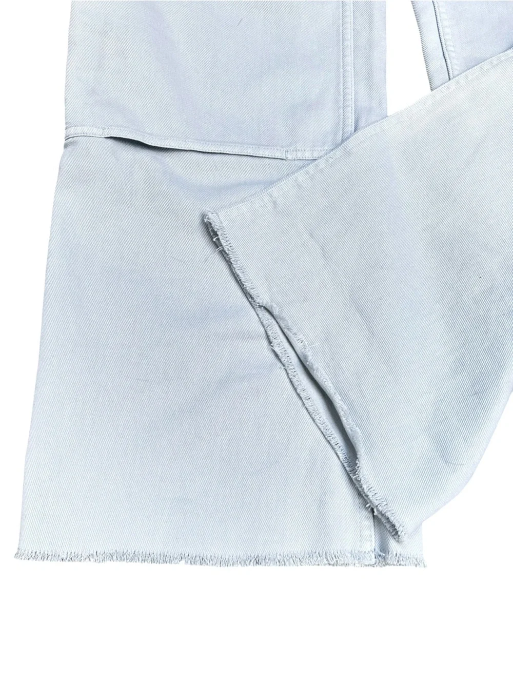 Re/Done Beach Pants 25 Light Blue Wide Leg Cotton